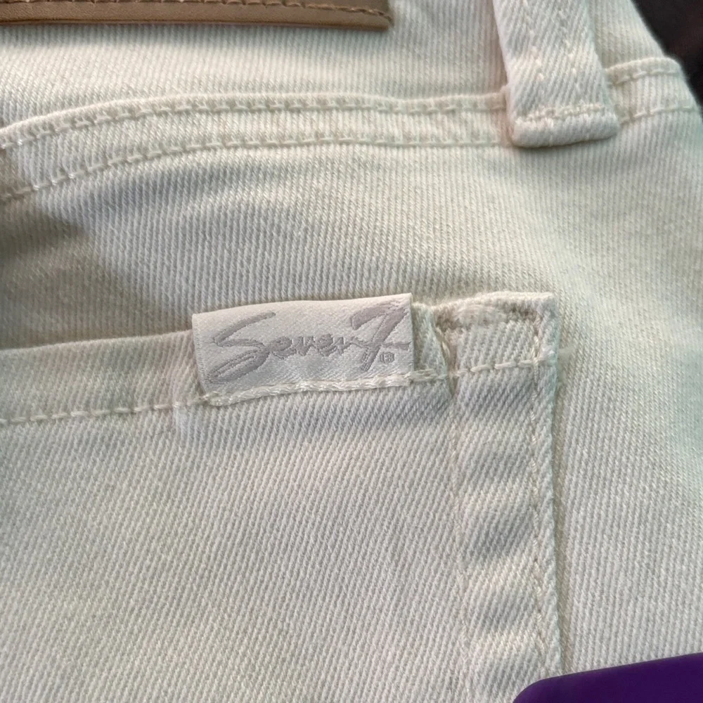 Seven7 Women's White Denim Cutoff Shorts